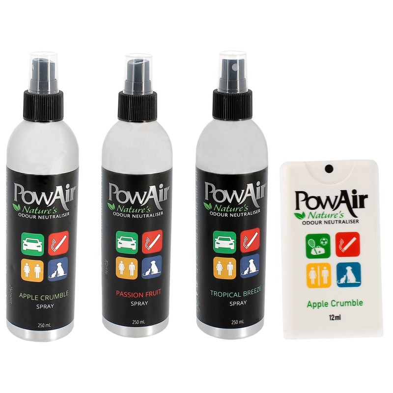 Lot de 3 spray anti-odeurs Powair