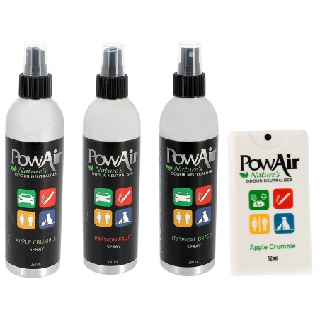 Lot de 3 spray anti-odeurs Powair